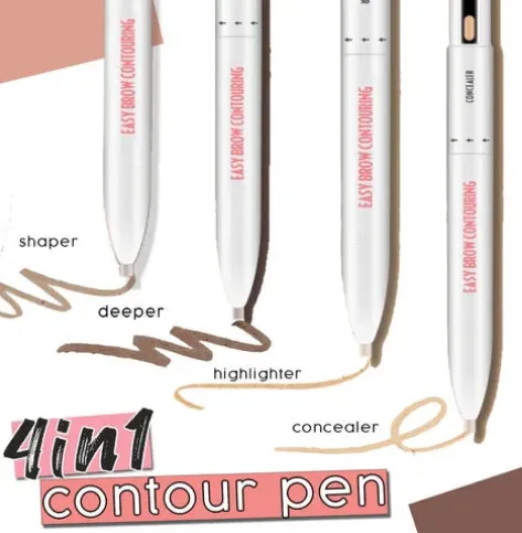 4 en 1 Wenkbrauw Contour Highlight Pen