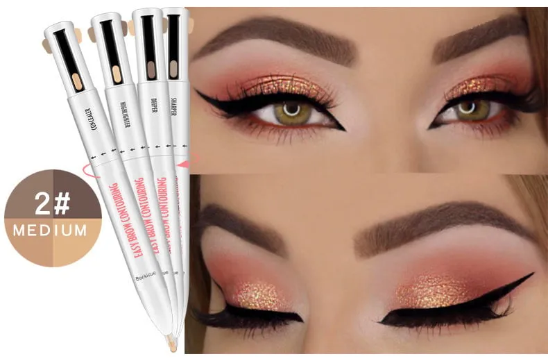 4 en 1 Wenkbrauw Contour Highlight Pen
