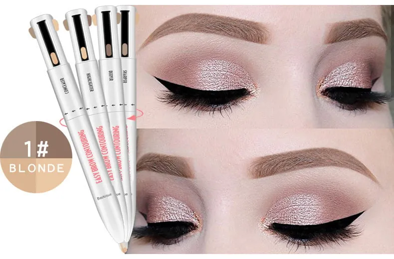 4 en 1 Wenkbrauw Contour Highlight Pen