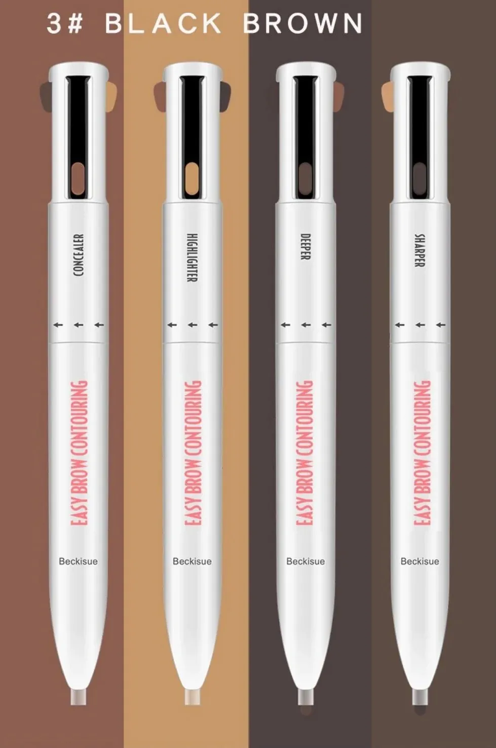4 en 1 Wenkbrauw Contour Highlight Pen