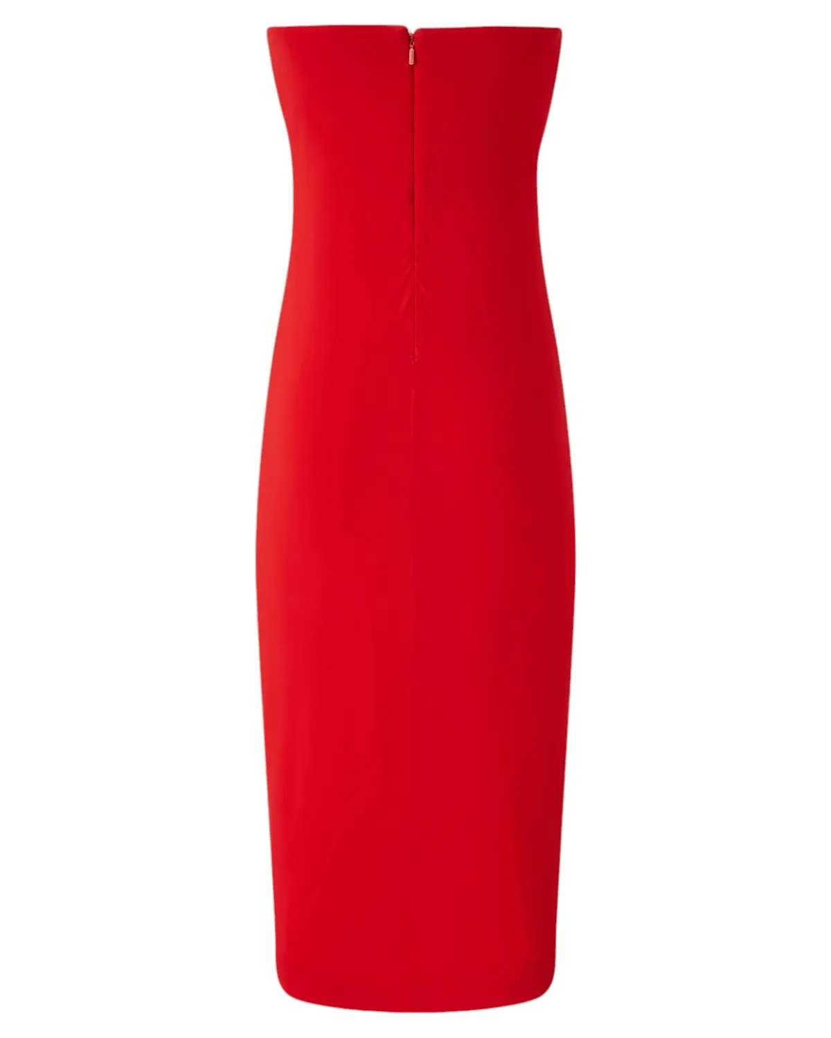 Abito Midi da Sera Cenerino con Scollo Sagomato Drappeggiato