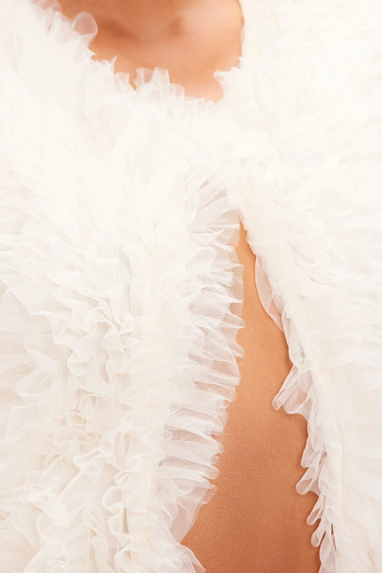 Aspen Tulle Jacket - Cream