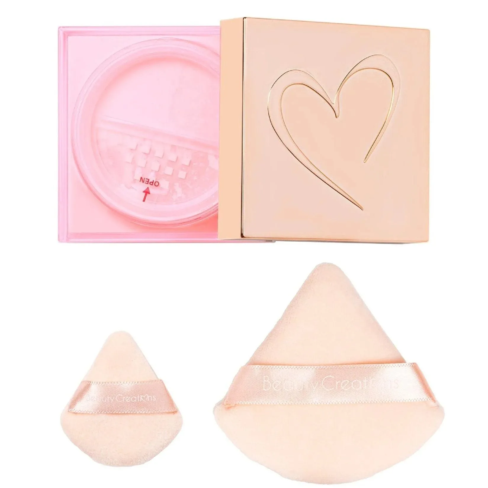 Beauty Creations Pink Cloud Setting Powder   Puff Set (Talk Free)