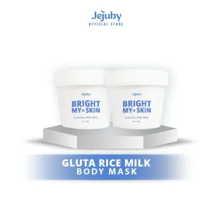 Gluta Rice Milk Mask 2in1 Rinse Off & Sleeping Body Mask Jejuby [BPOM]