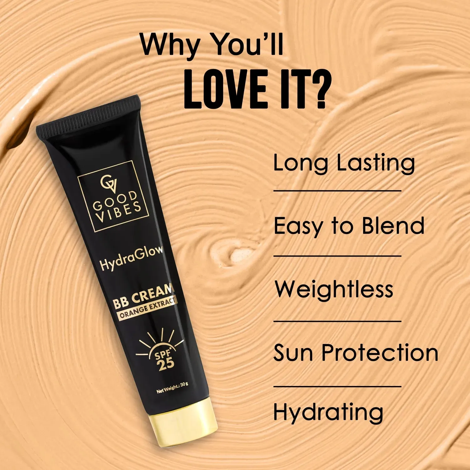 Good Vibes HydraGlow BB Cream -2 Light Natural (30g)