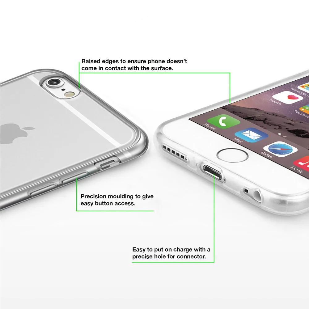 iPhone 6 Cover Case Transparent Clear Flexible Soft Gel TPU Back
