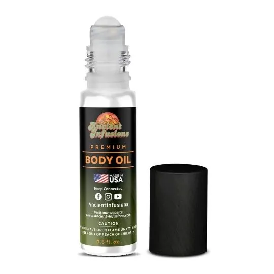 Luxury Frankincense & Myrrh Inspired Roll-On Perfume Body Oil by Ancient Infusions – Uncut & Alcohol-Free for Women and Men