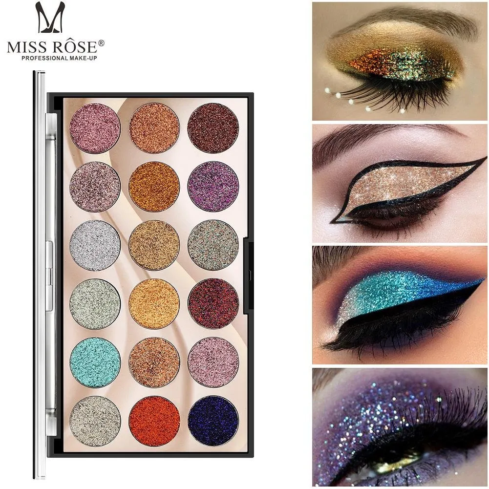 Miss Rose Eyeshadow Palette 18 Colors Glitter