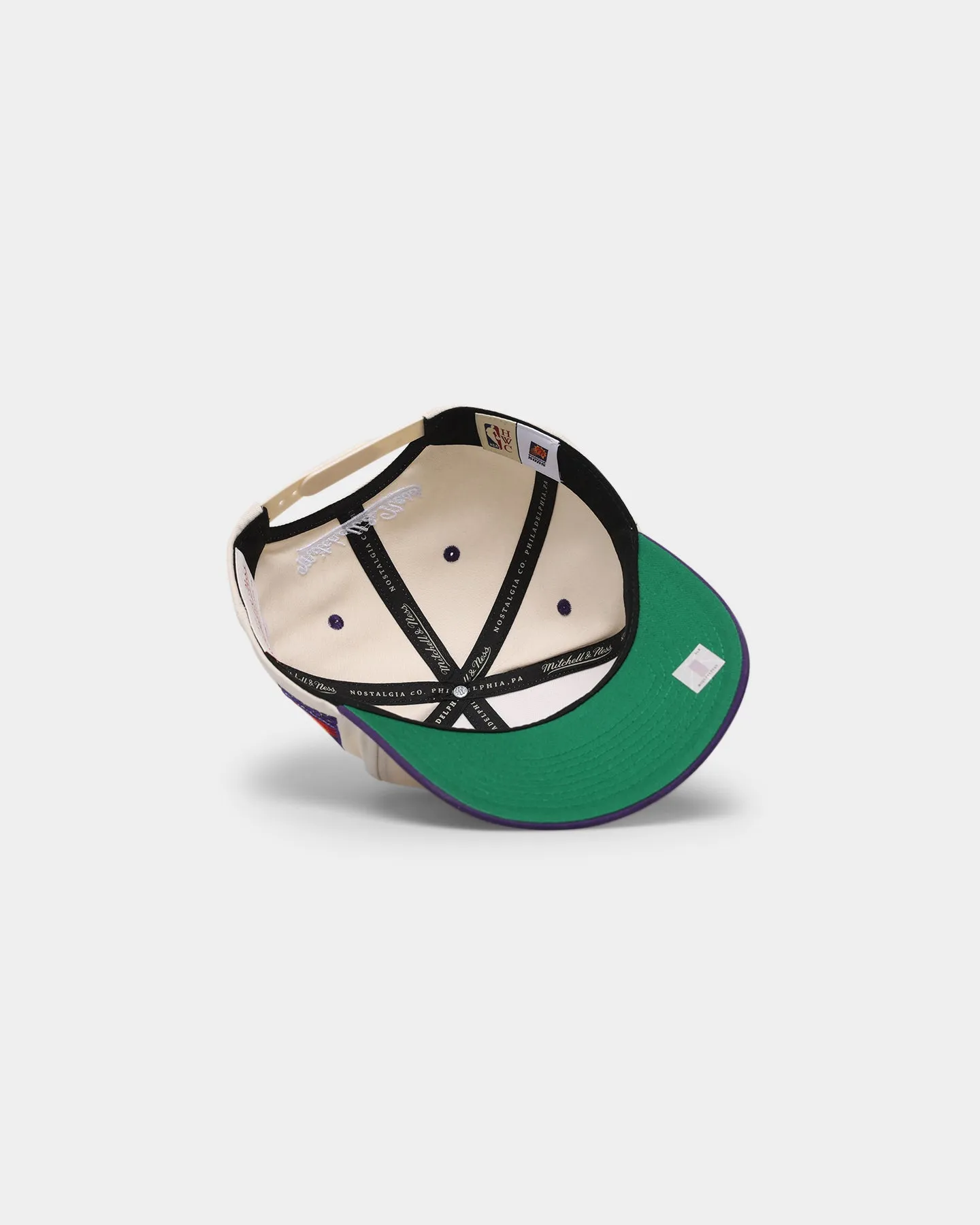 Mitchell & Ness Phoenix Suns "Cream Team Script" Pro Crown Snapback Cream