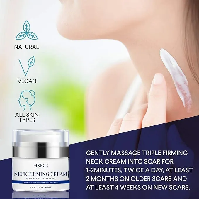 Neck Firming Cream, Neck Cream, Anti Wrinkle Cream, Skin Tightening and Crepe Skin Repair Cream