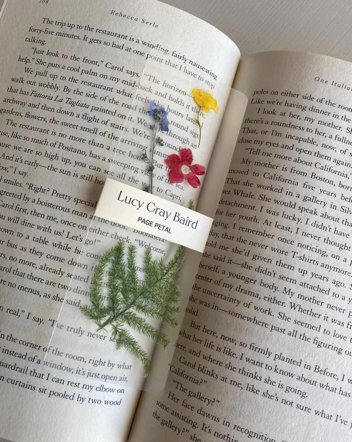 Pressed Flower Bookmark - Lucy Gray Baird