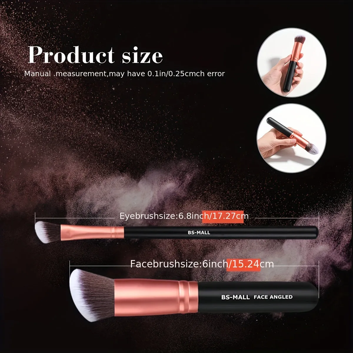 Rose Gold Makeup Brushes with Case
