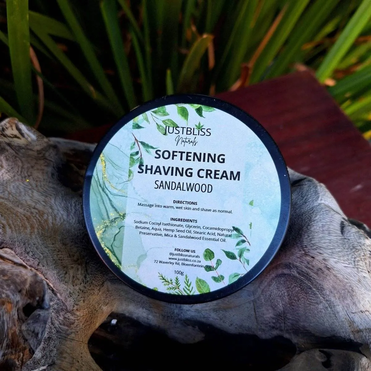SOFTENING SHAVING CREAM: Sandalwood (100g)